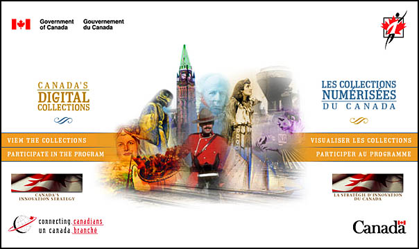 Home page of the Canada's Digital Collections page.