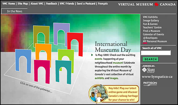 International Museums Day page of the Virtual Museum of Canada