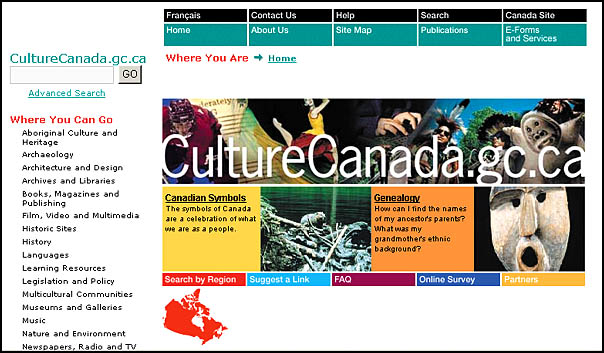 Culture Canada web page.