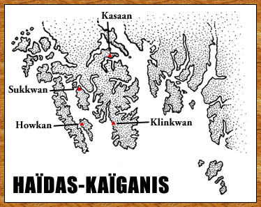 CARTE - TERRITOIRE DES HAÏDAS-KAÏGANIS