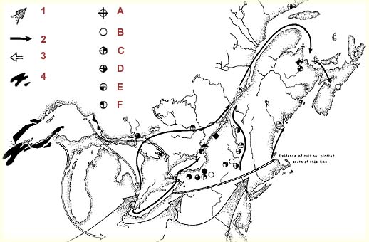 Map V - Eastern Expansion of the Adena Mortuary Complex