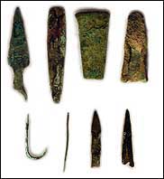 Herramientas de cobre que datan de 5 mil años atrás