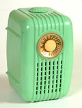 Plastic radio, model 501, 
Westinghouse, 1948.