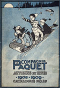 La Compagnie Paquet Limite 
Automne 
hiver 1908-09, cover.