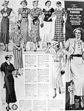 Cool summer outfits for women, Eaton's 
Spring Summer 1937, p.13.