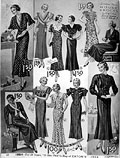 Eleven dress styles sold in Eaton's 
Fall Winter 1934, p.12.
