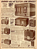 Radio portable Viking, Eaton's Fall 
Winter 1939-1940, p.373.