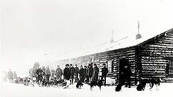 NWMP Patrol Leaving Dawson, Yukon, with Mail for Herschel Island in the Arctic, December 29, 1908