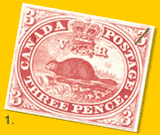 Le Castor de trois pence, Canada, 1851