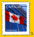 Timbre-poste canadien reprsentant le drapeau canadien