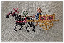 Cross-stitch embroidery Photo: Steven Darby, CMC CD2004-1169 D2004 - 18519