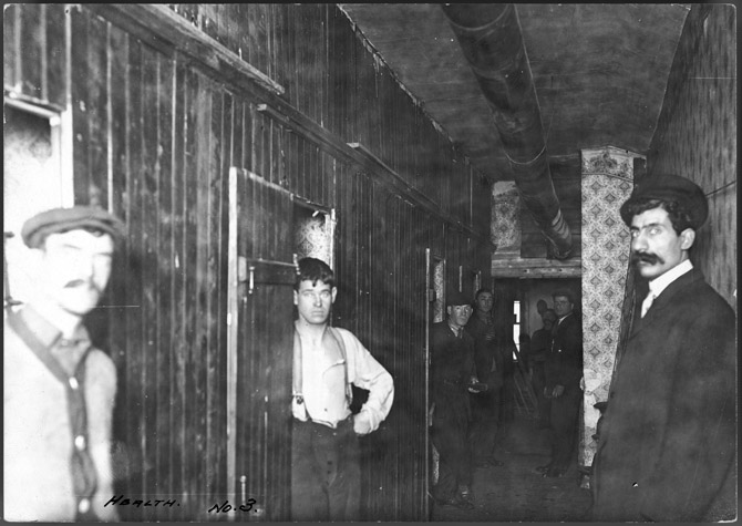 men living in a boardinghouse in The Ward, ca 1911
