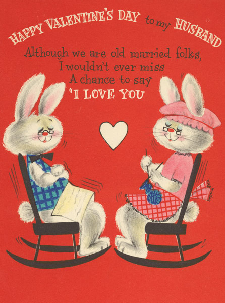 Valentine’s Day card from Connie to Chris Bennedsen, ca 1962. 