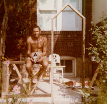 Chris in the backyard of the home at 190 Arlington Avenue, early 1970s