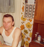 Chris in the kitchen of the home on Arlington Avenue, ca 1972