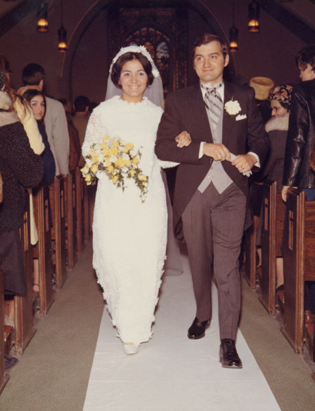 Paula and Frank Colicchia’s wedding day, 1970 