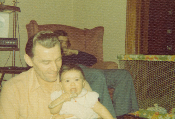 Chris Bennedsen and Danielle Colicchia, his great-niece, Toronto, ca 1975. 
