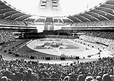 Beatification mass for Brother Andr at Montreal's Olympic Stadium, 1982