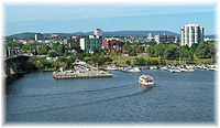 View from Nepean Point towards the Jacques Cartier Marina