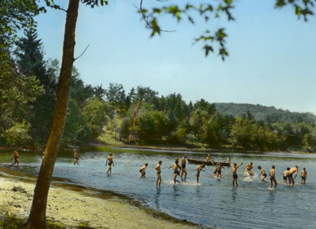 Bathing in the Phillipe Lake, Outaouais, Qubec, c.1948., © CMC/MCC, Q 168 LS