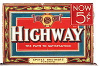 Cigar box label : Highway