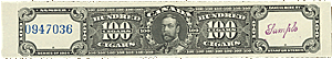 Revenue Stamp - Series of  1924 - 100 Cigars