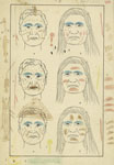 Reprsentations graphiques de peintures faciales Nuu-chah-nulth (Nootka). © E2006-00582, CD2006-0236