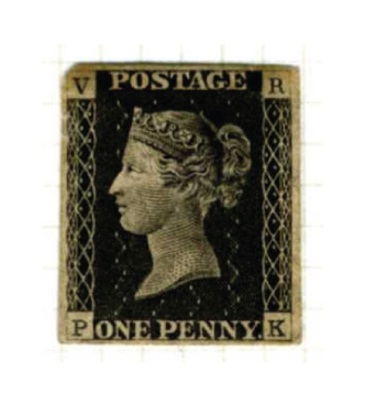 VR Penny Black forgery with a forged watermark