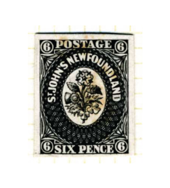 Six Pence plate proof in black