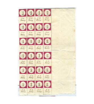Anonymous essay sheet of penny labels