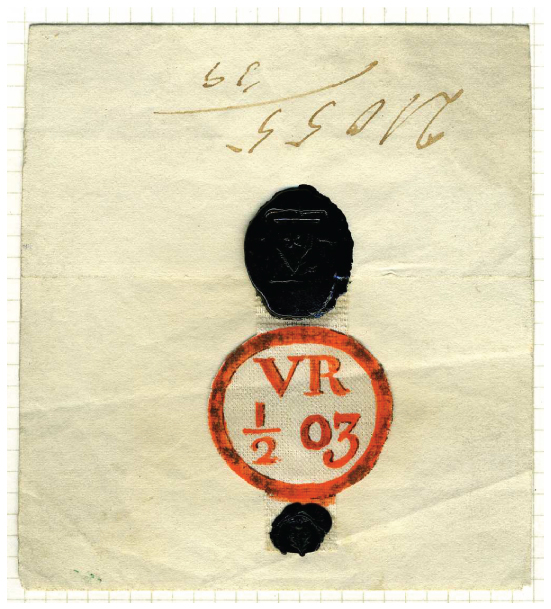 John Henry Clive, label with a value