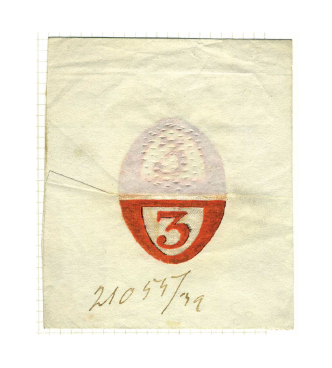 John Henry Clive, three pence adhesive label