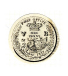 Medallion-shaped penny label 