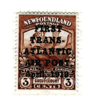 First Transatlantic Air Post, Newfoundland 3 Cents 