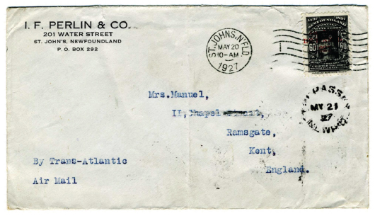 Pinedo transatlantic flight, Sixty Cents stamp