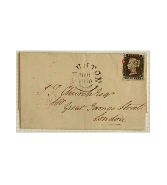 Cover with a Plate 1 Penny Black cancelled