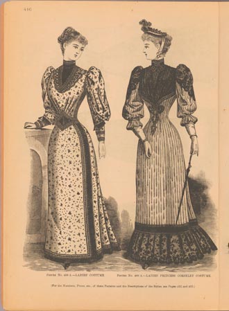 Fashion plates from the journal The Delineator