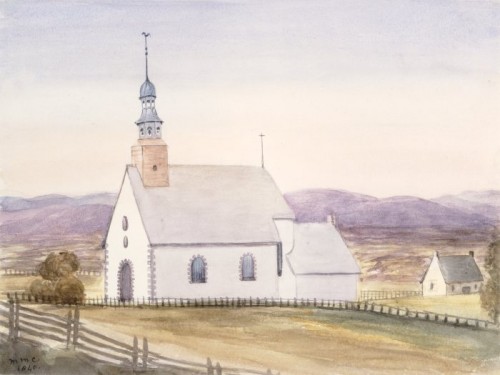 Saint-Foy Church near Quebec, 1840, by Millicent Mary Chaplin