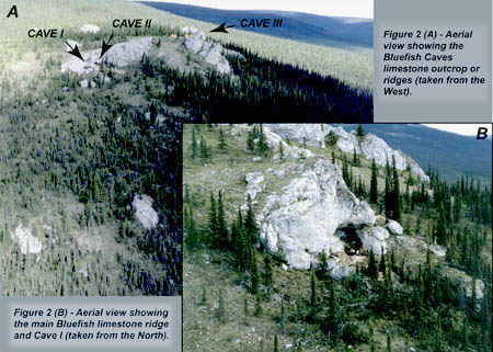 A map showing the location of the caves.