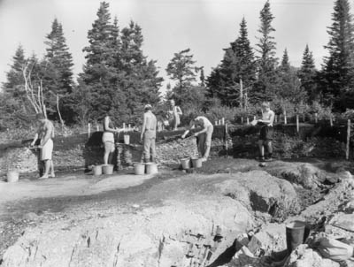 Multiple people searching an archaeological site