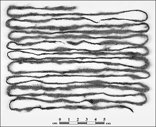 Yarn spun from fur of Arctic hare