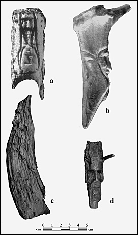 Faces carved into dorsets.