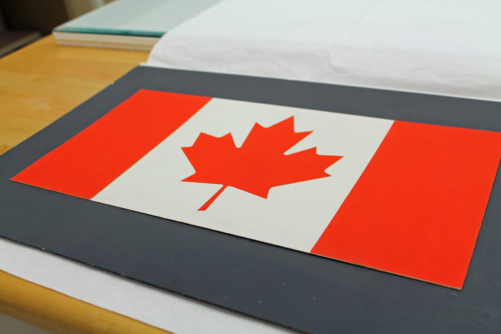 Prototype of the maple leaf flag