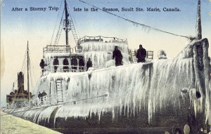 A postcard of a boat