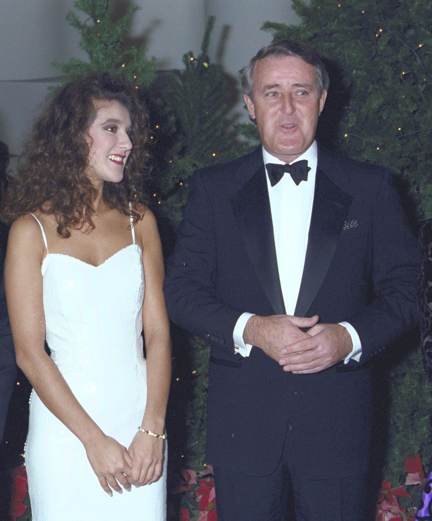 Céline Dion and Prime Minister Brian Mulroney during the Cystic Fibrosis Gala Reception, November 16, 1989. Canadian Museum of History, K91-1053