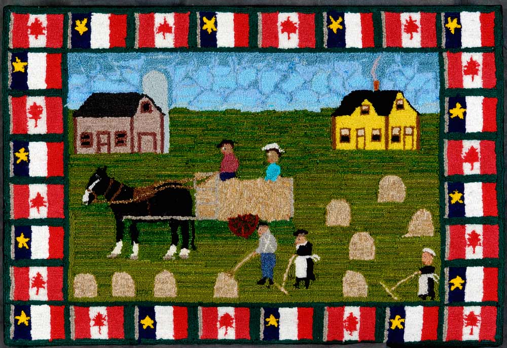 Acadian hooked rug