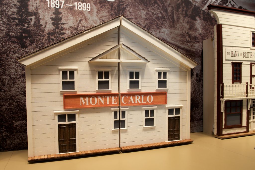 All these building models were based on real gold rush era buildings from Dawson City. The Monte Carlo still exists, but it’s in a different building now. 