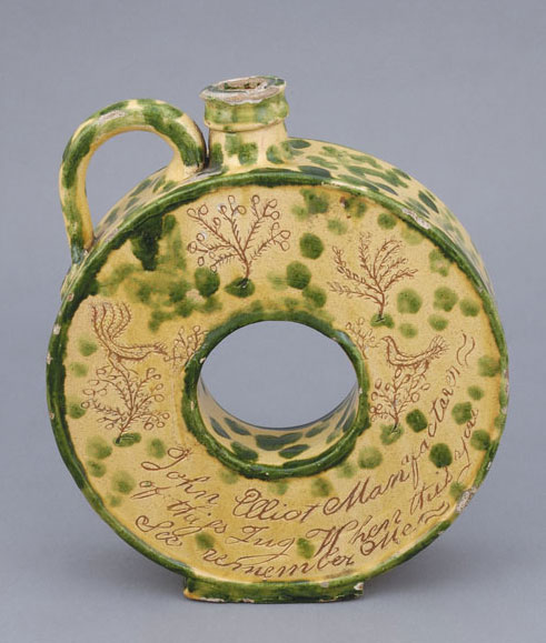 Harvest ring. Inscription: John Elliot Manufacturer/of this jug. When this you/see remember me 1846 John and Heather Harbinson Collection, Canadian Museum of History, 2007.22.41