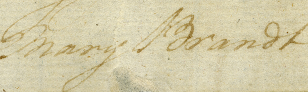 Signature of Mary Brant