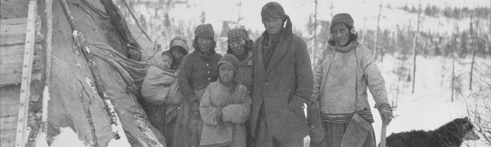 Steamash, an Innu man and family 